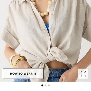 Baird McNutt Irish Linen Shirt by J.Crew Size M